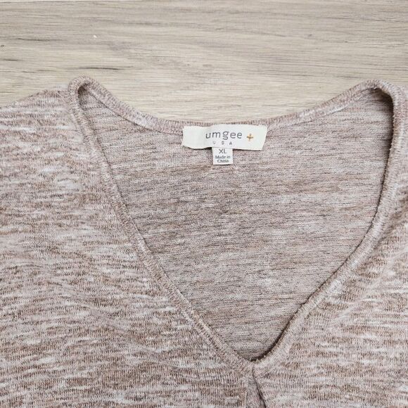 UMGEE Womens Tan Lightweight Tucked Longsleeve Shirt Size XL - Picture 2 of 7